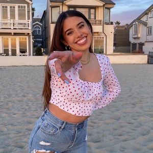 Pacsun Lottie Moss Long Sleeve Frilled Top